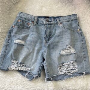 GAP 5” Light Blue Ripped Jean Shorts Sz 26